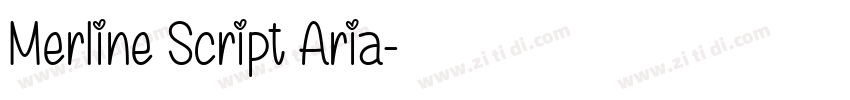 Merline Script Aria字体转换